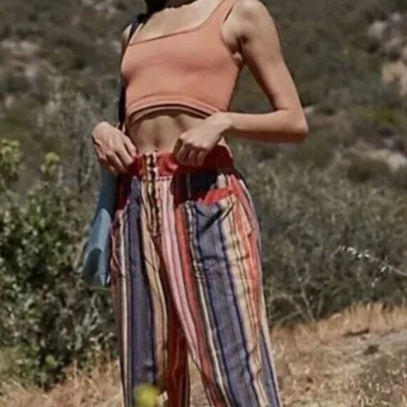 NWOT Free People Movement Side Step Striped Harem Jogger Pant size S - Picture 3 of 6